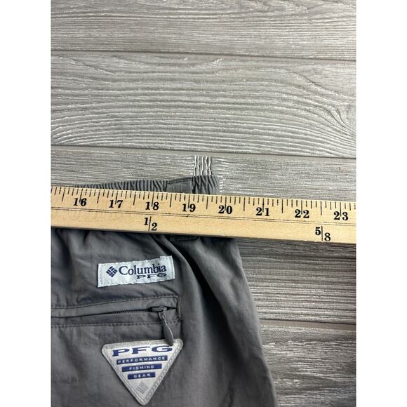 Columbia PFG Fishing Swim Trunks Gray Omni-Shade Nylon W/Pockets Men XXL - Picture 6 of 9